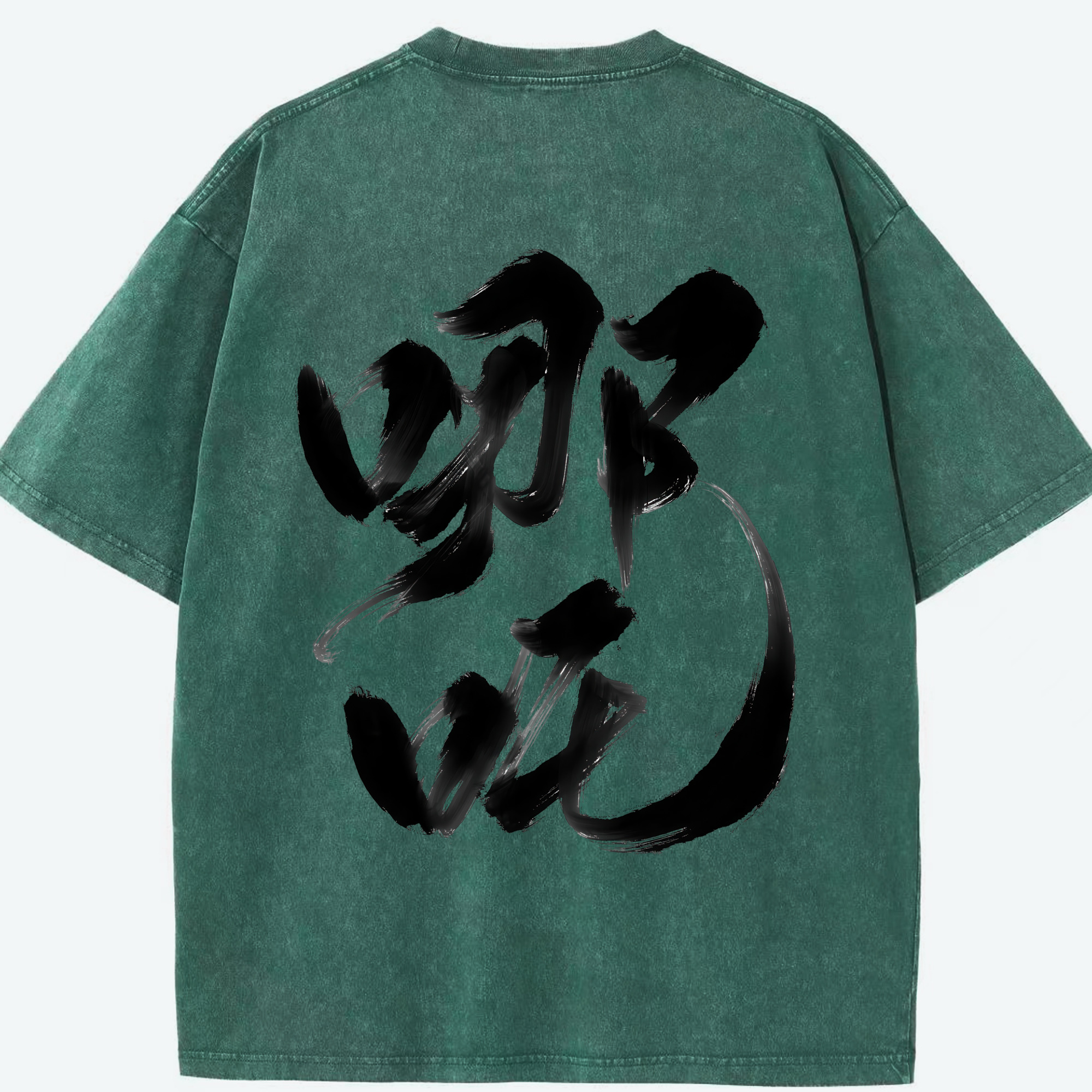 （画像用） Ne Zha 2 ナタ 魔童の大暴れ 綿100% ヴィンテージ風 半袖Tシャツ（背面プリント）